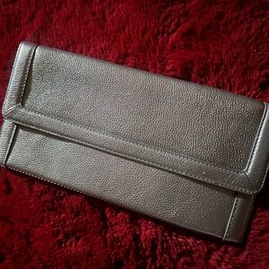 Gold Banana Republic Leather clutch